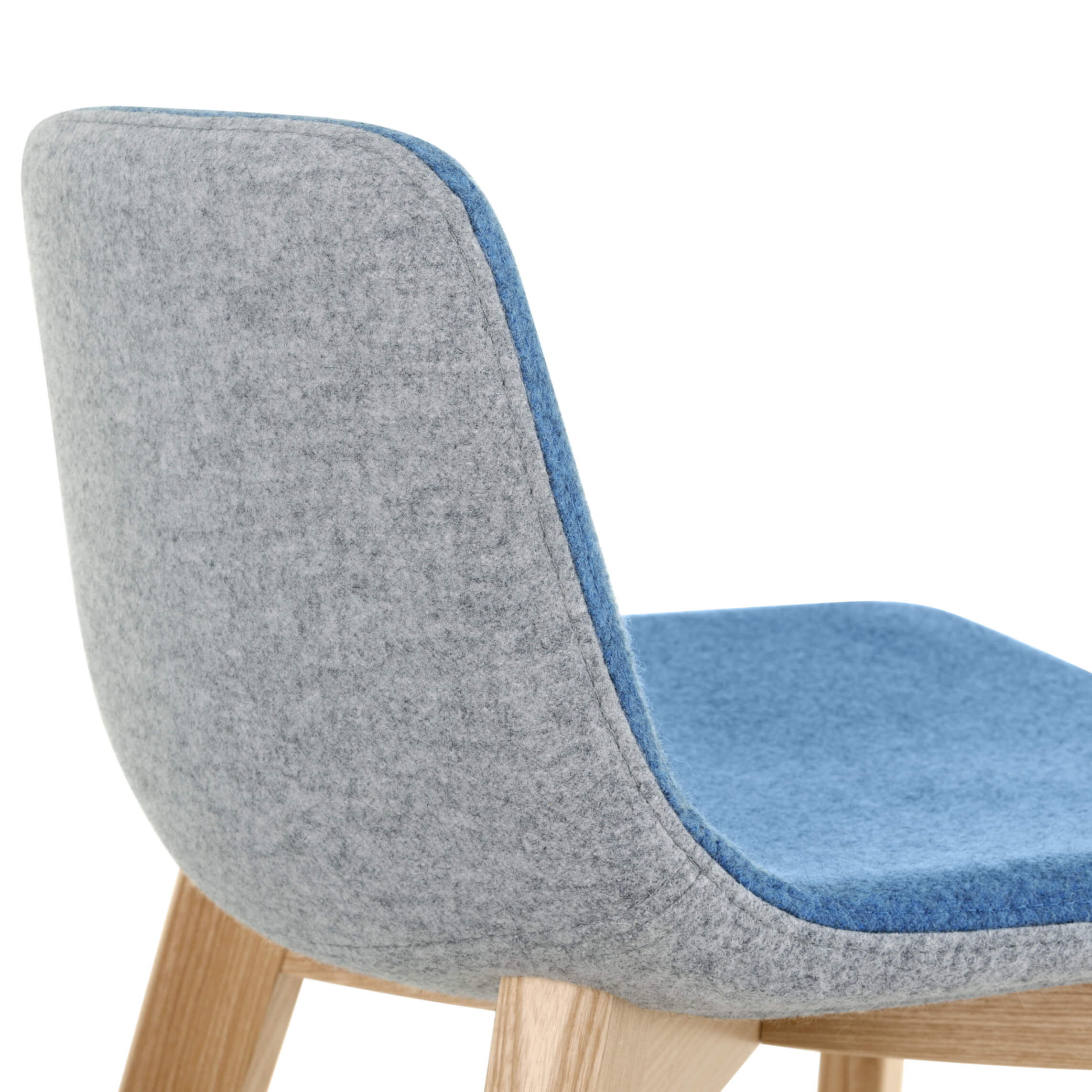 TWIST&SIT bar stool | Solid wood frame, 735 mm seat height, wool cover SYNERGY - 8 Main Image
