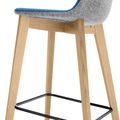 TWIST&SIT bar stool | Solid wood frame, 735 mm seat height, wool cover SYNERGY - 11 Thumbnail Image