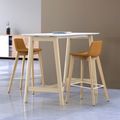 TWIST&SIT bar stool | Solid wood frame, 635 mm seat height, wool cover SYNERGY - 3 Thumbnail Image