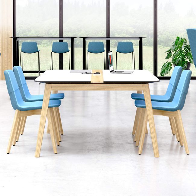 TWIST&SIT Besucher- und Konferenzstuhl | Massivholz-Gestell, Wollbezug SYNERGY TWIST&SIT Besucher- und Konferenzstuhl | Massivholz-Gestell, Wollbezug SYNERGY