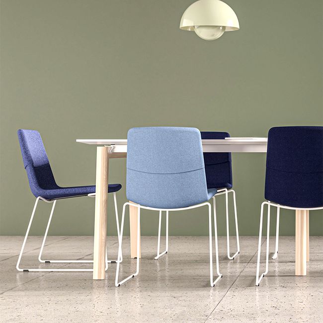 TWIST&SIT Besucher- und Konferenzstuhl | Kufengestell, Wollbezug VELITO