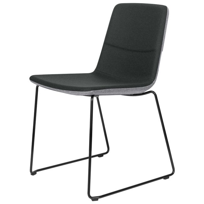 TWIST&SIT Besucher- und Konferenzstuhl | Kufengestell, Wollbezug VELITO