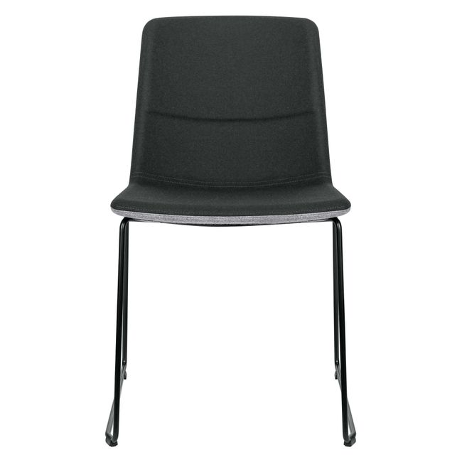 TWIST&SIT Besucher- und Konferenzstuhl | Kufengestell, Wollbezug VELITO