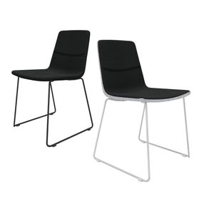 TWIST&SIT Besucher- und Konferenzstuhl | Kufengestell, Wollbezug VELITO