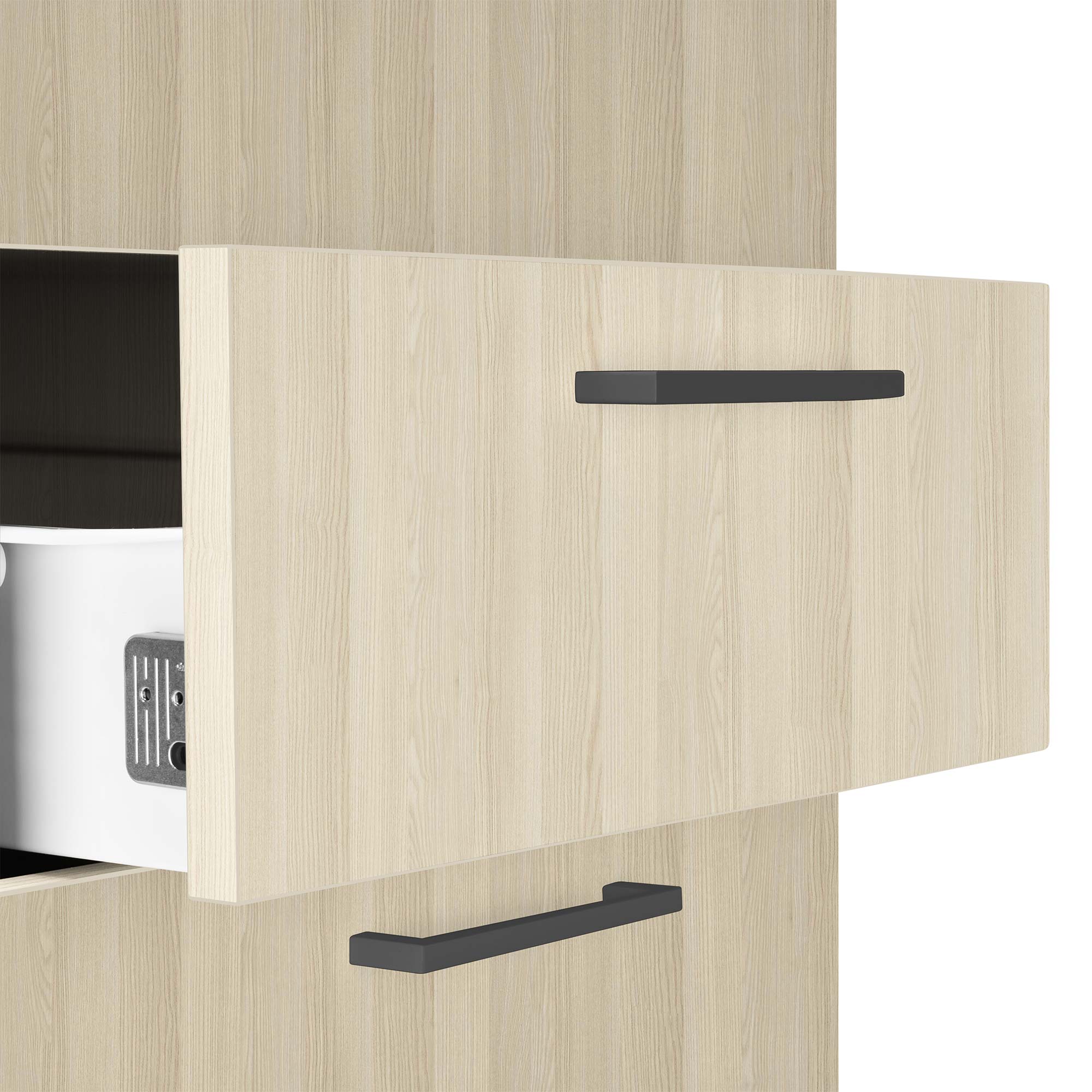 OPTIMA Conteneur en rouleau | 3 tiroirs + 1 petit compartiment de pièces, 600 mm de profondeur, cendres de sable - 4 Main Image