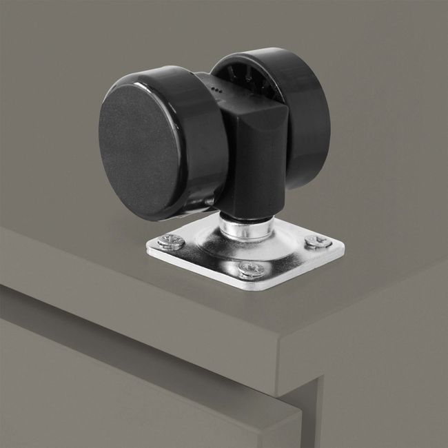 OPTIMA Rollcontainer | 3 Schubladen + 1 Kleinteilefach, 600 mm tief, Cubanitgrau