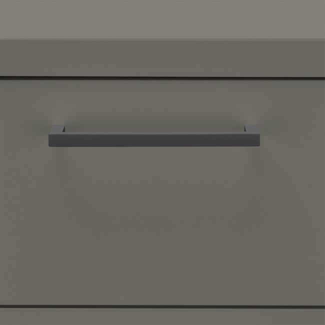 OPTIMA Rollcontainer | 3 Schubladen + 1 Kleinteilefach, 600 mm tief, Cubanitgrau