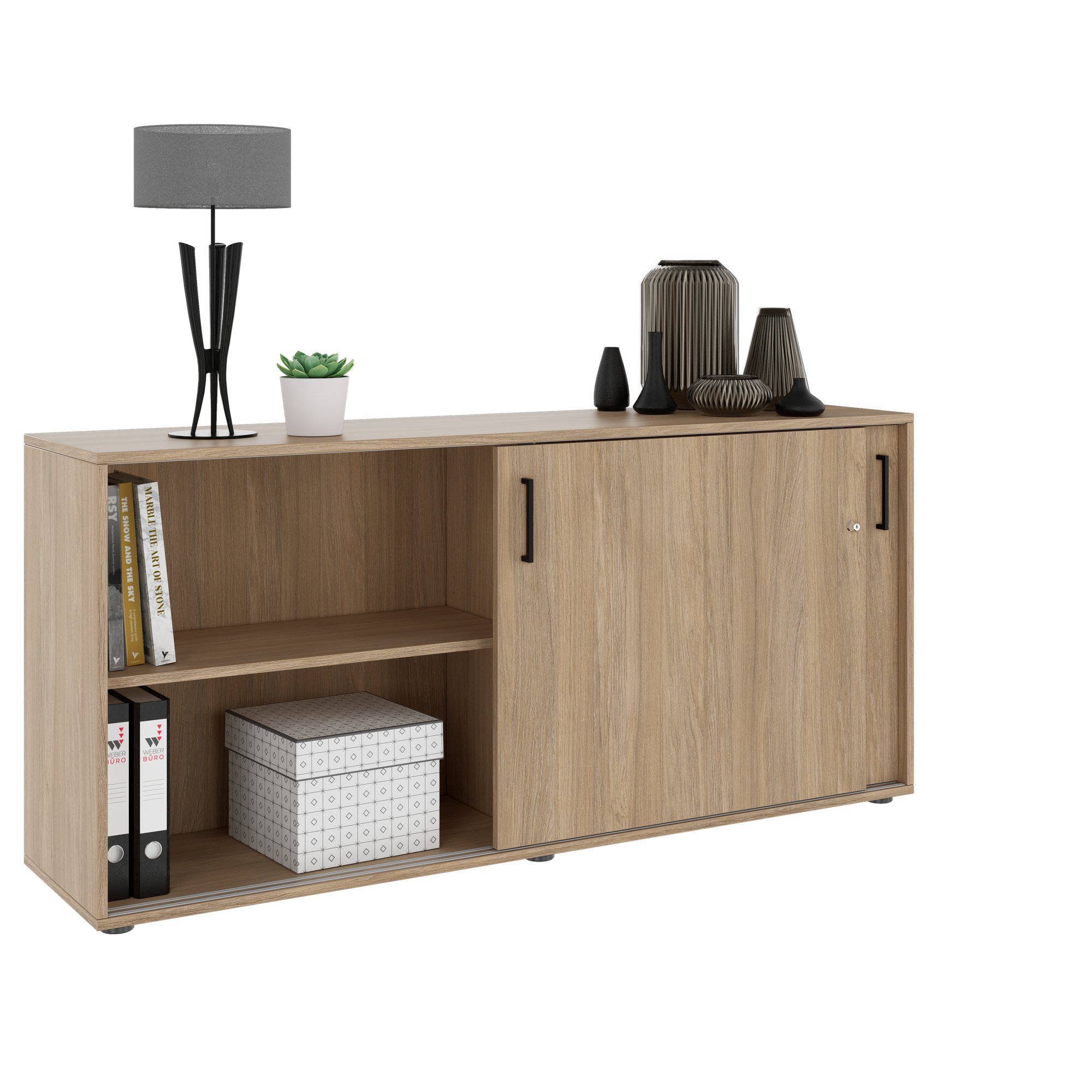 NOVA Armoire de porte coulissante | 2 oh, 1640 x 740 mm, chêne ambre - 4 Main Image