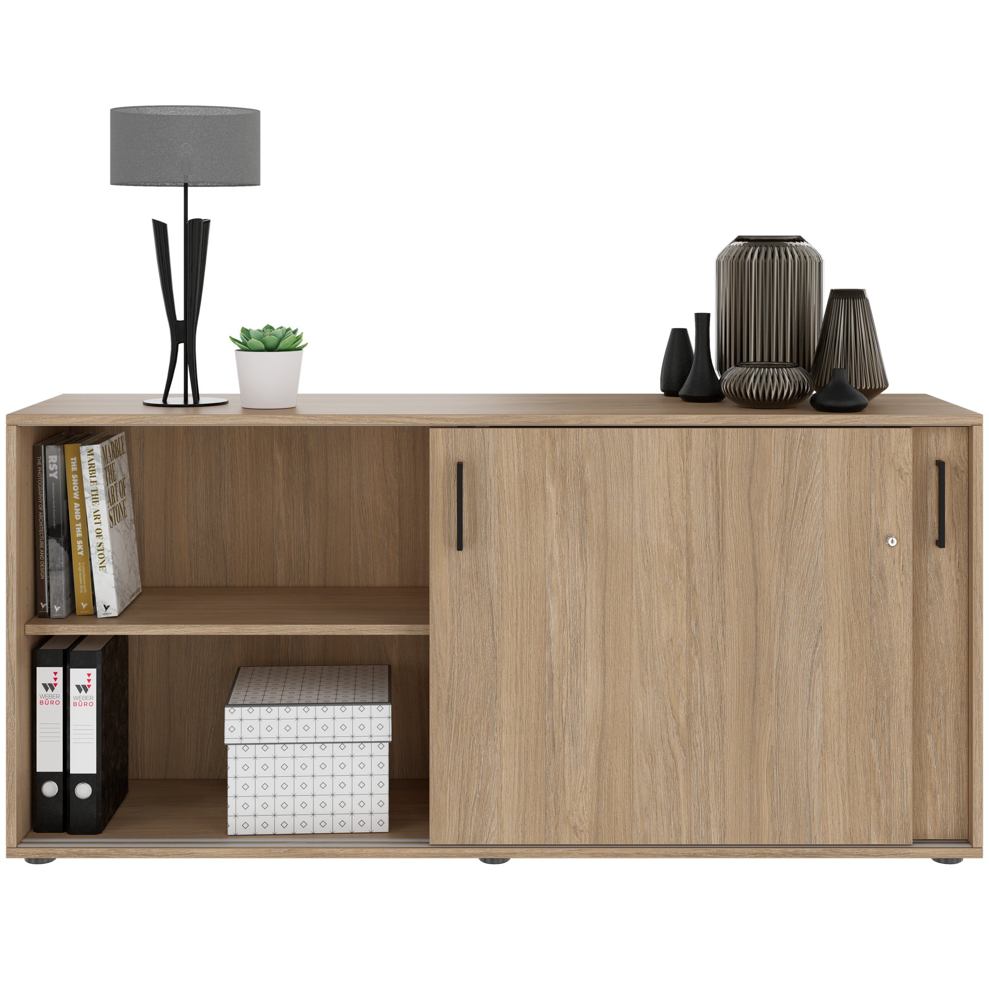 NOVA Armoire de porte coulissante | 2 oh, 1640 x 740 mm, chêne ambre - 5 Main Image