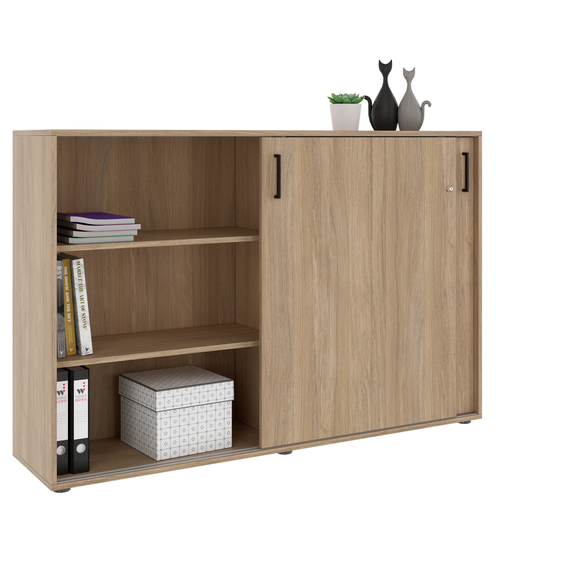 NOVA Armoire de porte coulissante | 3 oh, 1640 x 1085 mm, chêne ambre - 4 Main Image