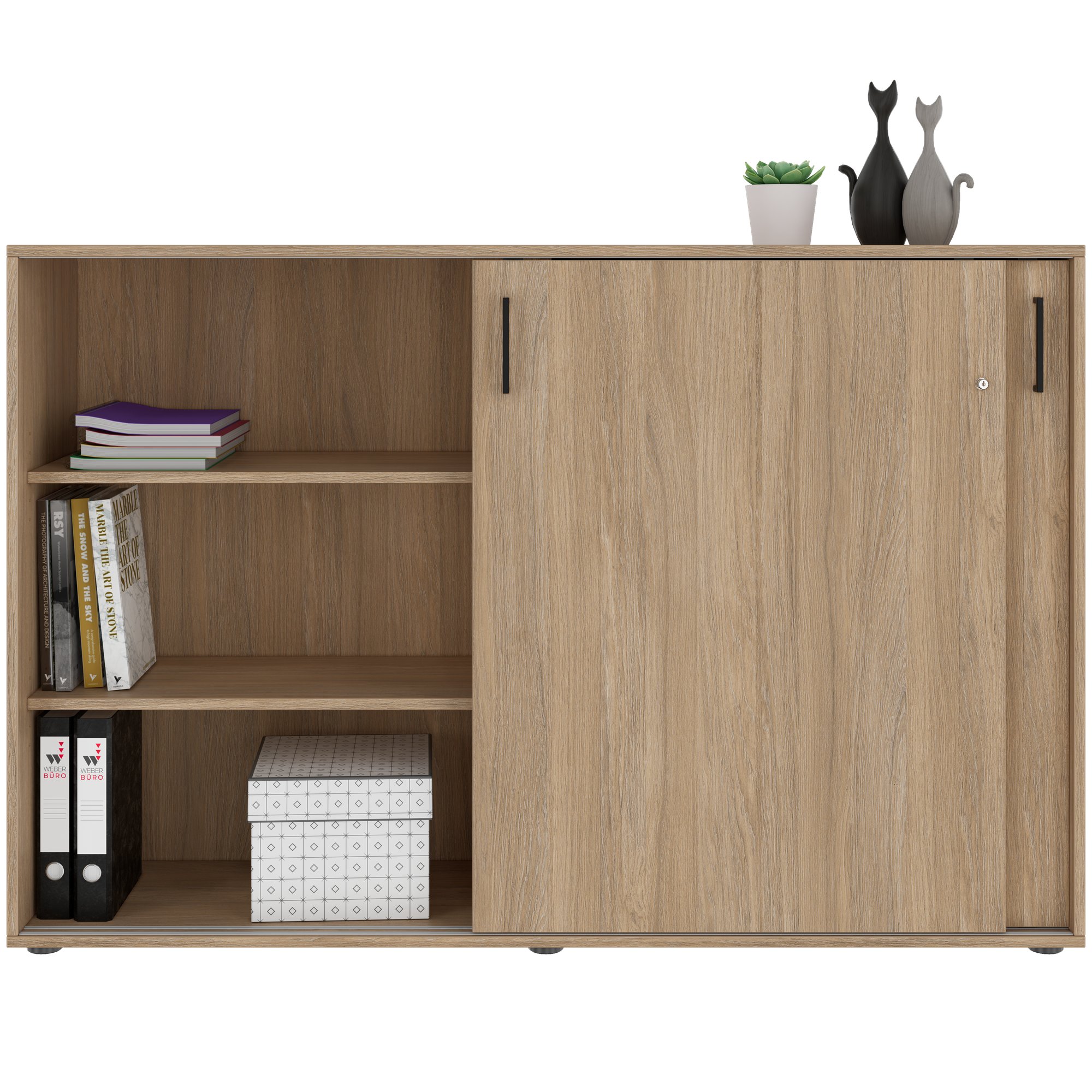NOVA Armoire de porte coulissante | 3 oh, 1640 x 1085 mm, chêne ambre - 5 Main Image