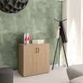 UNI Armoire de porte d'aile | 2 oh, 800 x 777 mm, chêne ambre - 1 Thumbnail Image
