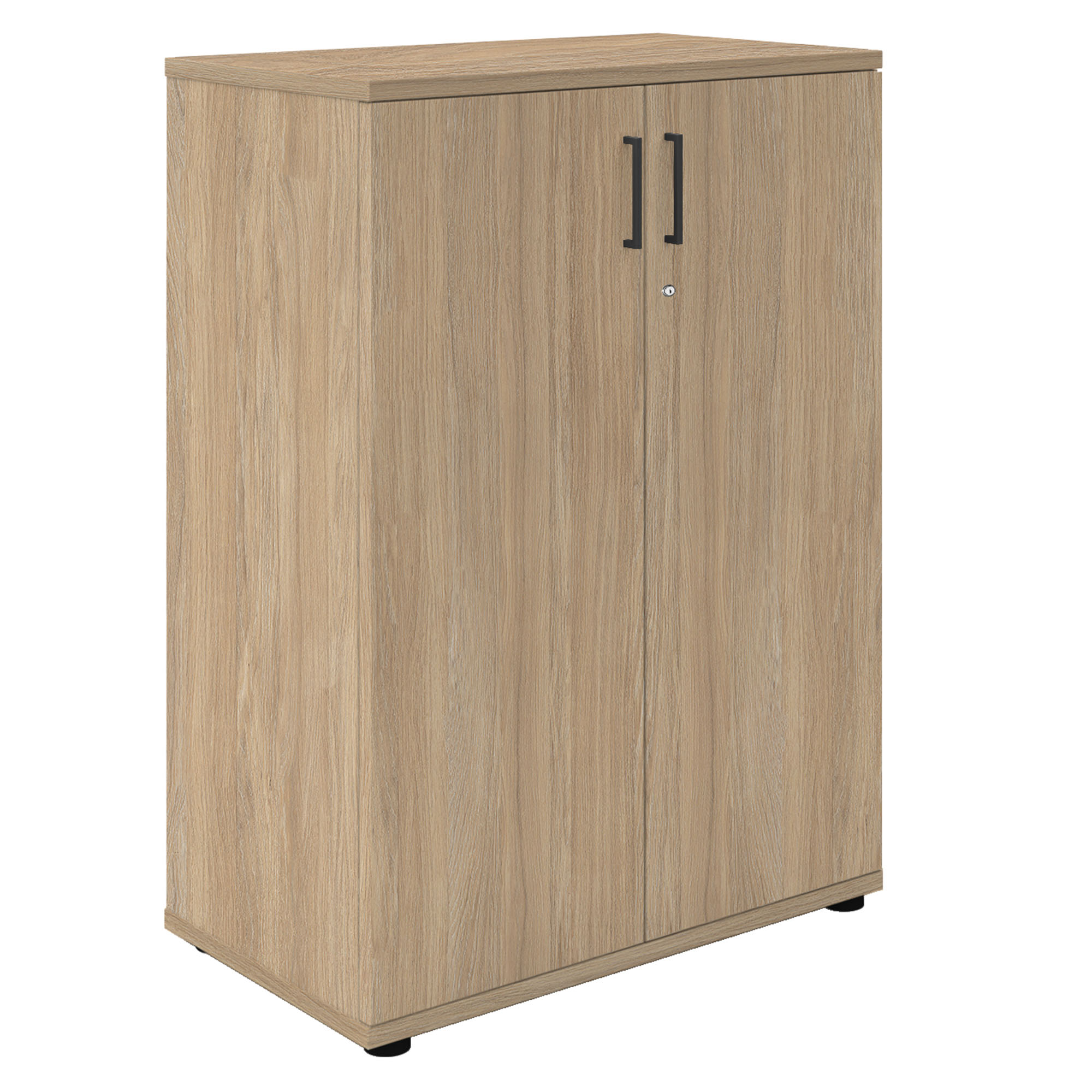 UNI double door wardrobe | 3 OH, 800 x 1143 mm, amber oak - 2 Main Image