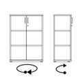 UNI double door wardrobe | 3 OH, 800 x 1143 mm, amber oak - 12 Thumbnail Image