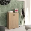 UNI double door wardrobe | 3 OH, 800 x 1143 mm, amber oak - 1 Thumbnail Image