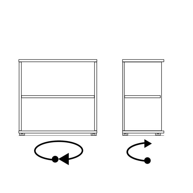 UNI Regalschrank | 2 OH, 800 x 777 mm, Bernsteineiche UNI Regalschrank | 2 OH, 800 x 777 mm, Bernsteineiche