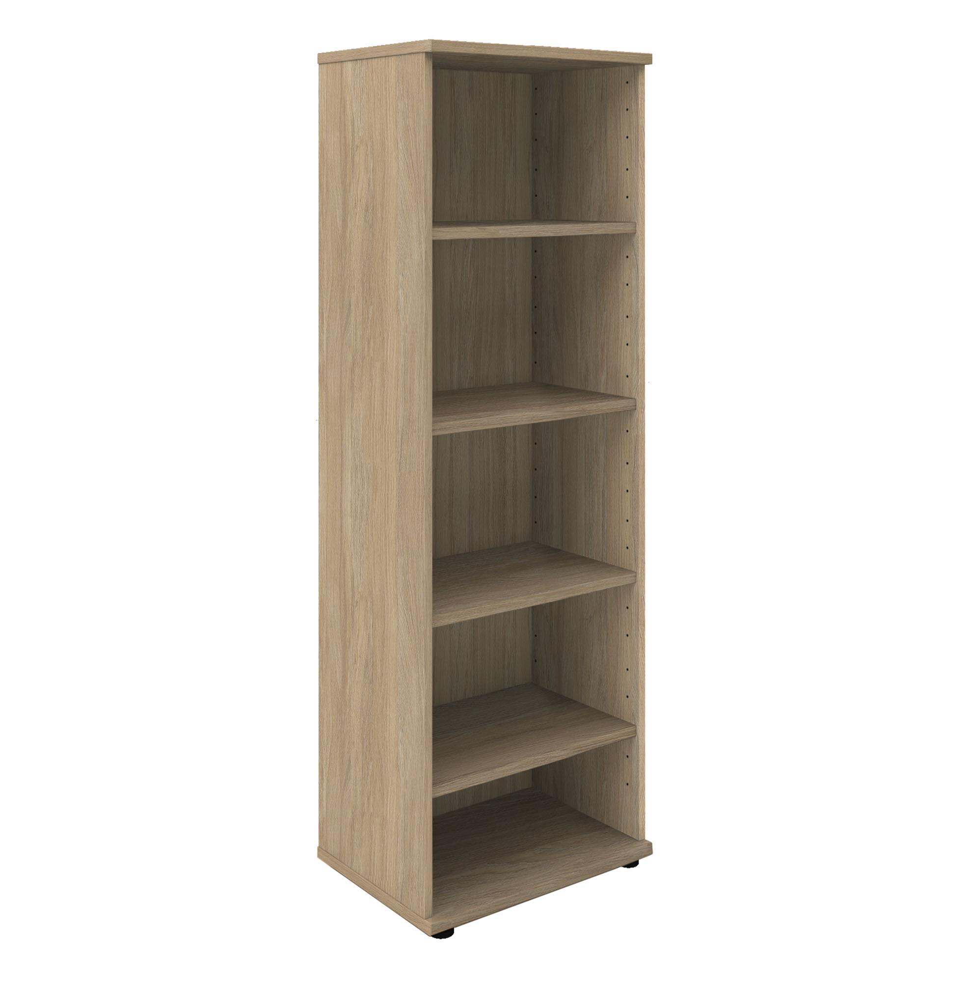 UNI Armoire d'étagère | 5 oh, 600 x 1897 mm, chêne ambre - 2 Main Image