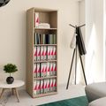 UNI Armoire d'étagère | 5 oh, 600 x 1897 mm, chêne ambre - 1 Thumbnail Image