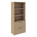 UNI combination cabinet with hanging file | 5 OH, 800 x 1897 mm, amber oak - 2 Thumbnail Image