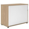 UNI Querroll store cabinet | 2 Oh, 1000 x 777 mm, amber oak / white - 2 Thumbnail Image