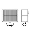 UNI Querroll store cabinet | 2 Oh, 1000 x 777 mm, amber oak / white - 10 Thumbnail Image