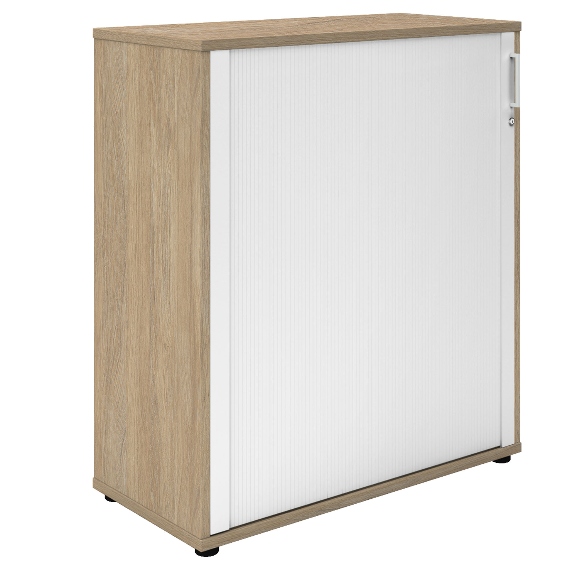 UNI Querroll store cabinet | 3 Oh, 1000 x 1143 mm, amber oak / white - 2 Main Image