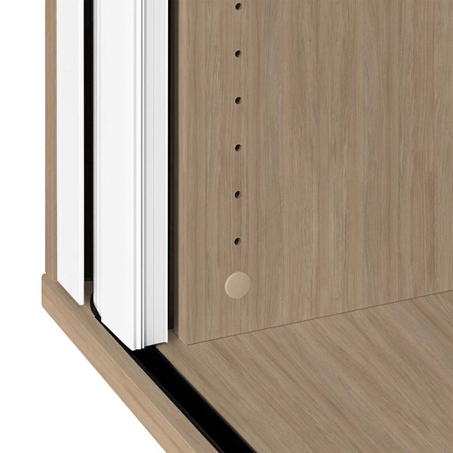 UNI Querrollladenschrank | 3 OH, 1000 x 1143 mm, Bernsteineiche / Weiß