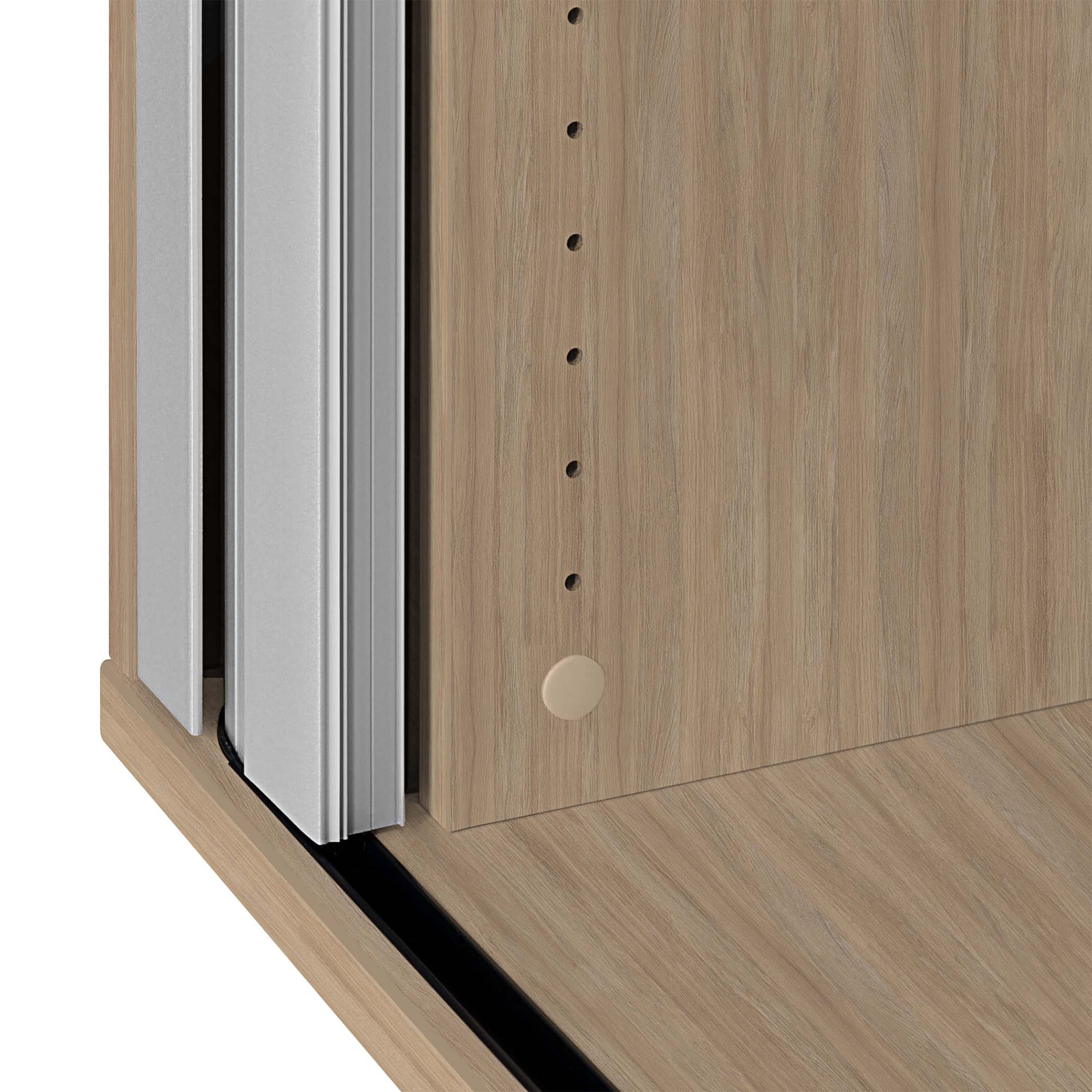 UNI Cabinet des magasins de queserroll | 3 oh, 1000 x 1143 mm, chêne ambre / gris argenté - 3 Main Image