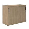 UNI Armoire de porte coulissante | 2 oh, 1000 x 777 mm, chêne ambre - 2 Thumbnail Image