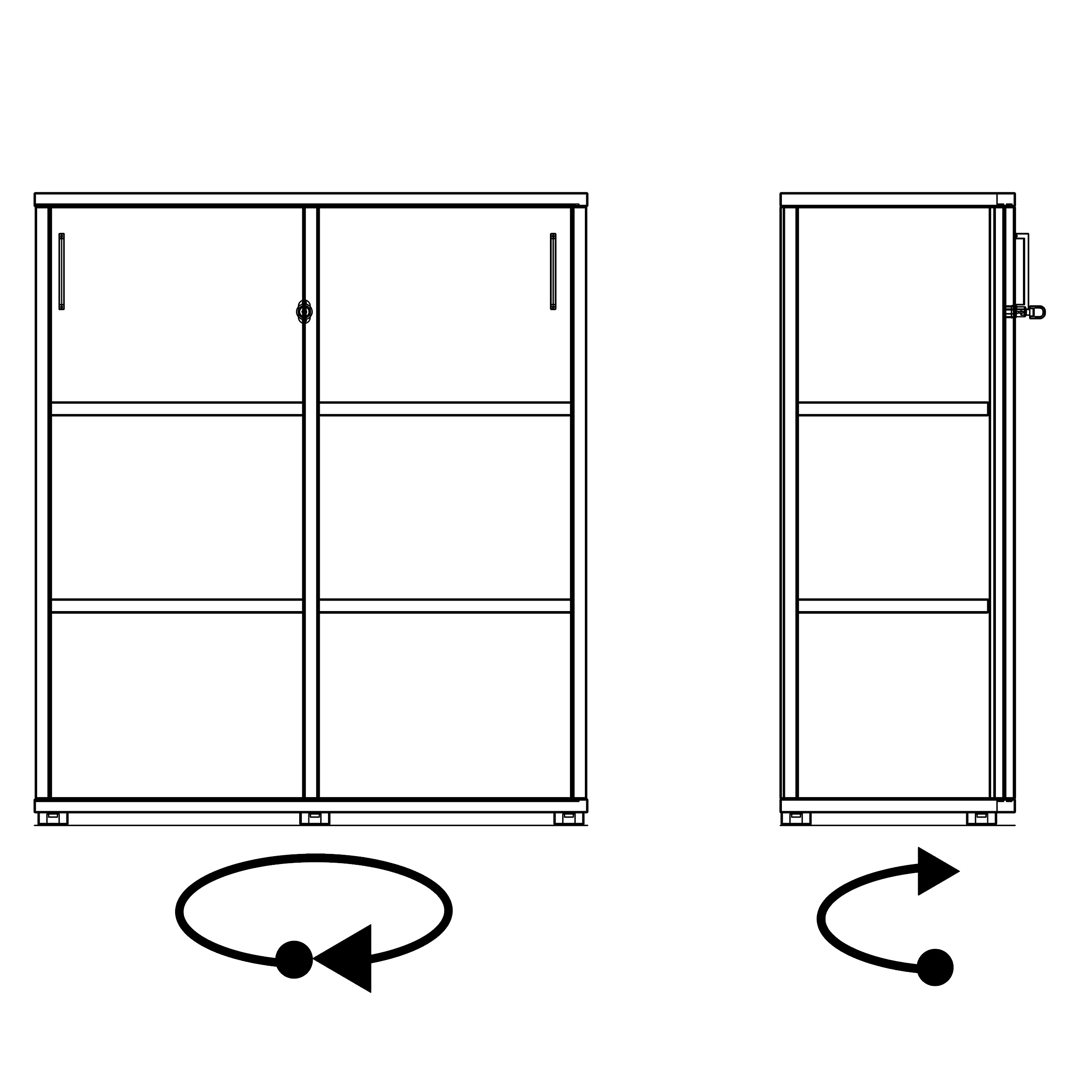 UNI Armoire de porte coulissante | 3 oh, 1000 x 1143 mm, chêne ambre - 10 Main Image
