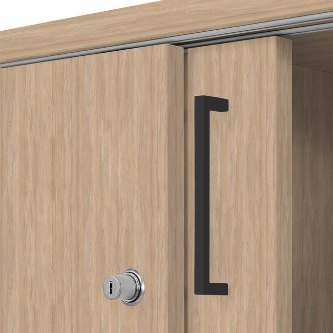 UNI Schiebetürenschrank | 3 OH, 1000 x 1143 mm, Bernsteineiche