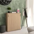 UNI Armoire de porte coulissante | 3 oh, 1000 x 1143 mm, chêne ambre - 1 Thumbnail Image