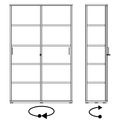UNI sliding door wardrobe | 5 OH, 1200 x 1897 mm, amber oak - 10 Thumbnail Image
