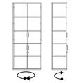 UNI display cabinet with hanging file | 5 OH, 800 x 1897 mm, amber oak - 5 Thumbnail Image