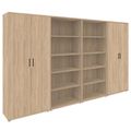 UNI wall unit | 5 OH, 3200 x 1897 mm, amber oak - 2 Thumbnail Image