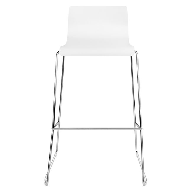 MOON WOOD Barhocker | Kufengestell | MDF-Sitzschale | Metallgestell | Stapelbar 