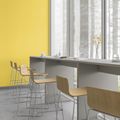 MOON WOOD Sgabello da bar | Frame di coppia | Guscio di sedile MDF | Frame metallico | Impilabile - 7 Thumbnail Image