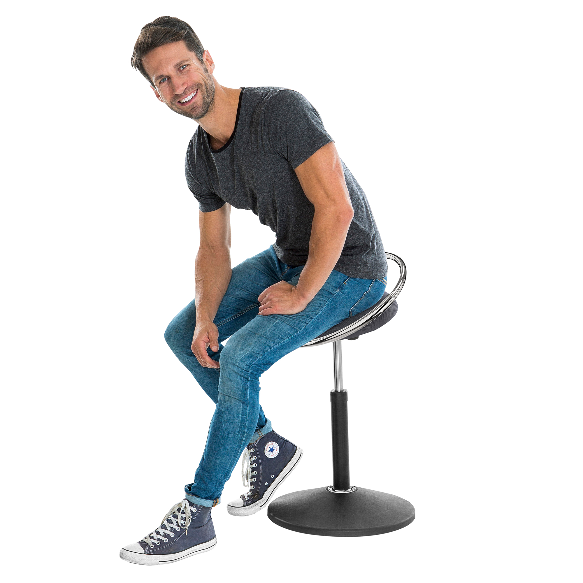 ROVO - SOLO Sitz & Stehhocker | Ergo Balance Technik, Ø 380 mm, Sitzhöhe 540 - 690 mm - 9 Main Image