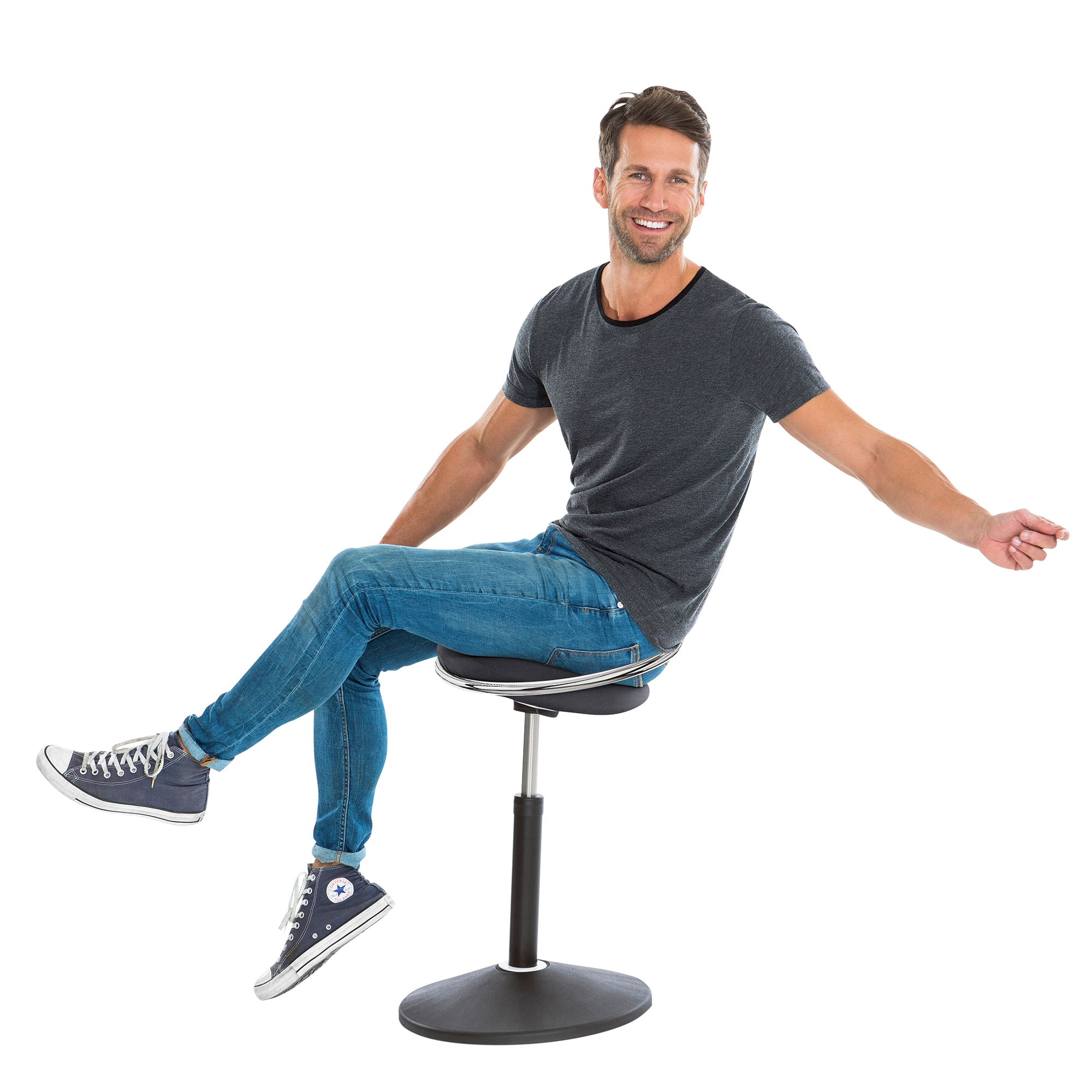ROVO - SOLO Sitz & Stehhocker | Ergo Balance Technik, Ø 380 mm, Sitzhöhe 540 - 690 mm - 10 Main Image