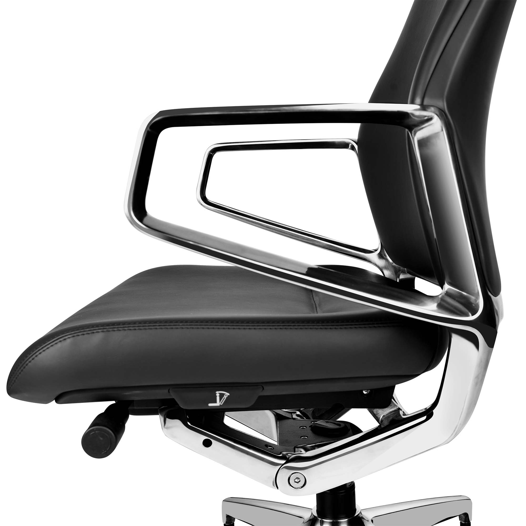 ARICO-A1 Chaise pivotante de bureau | Mécanique synchrone, noir - 12 Main Image