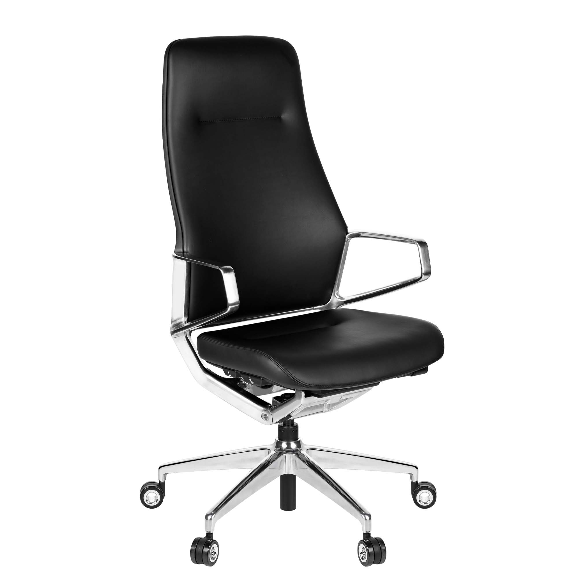 ARICO-A1 Chaise pivotante de bureau | Mécanique synchrone, noir - 8 Main Image