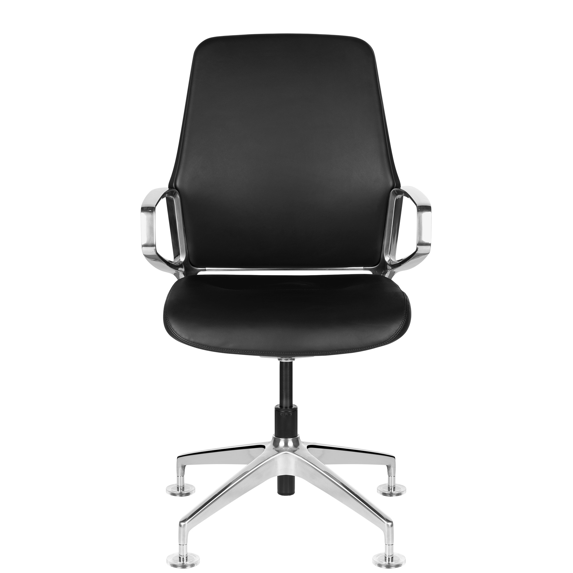 ARICO-E1 Président de conférence | Croix en aluminium rotatif de 4 pieds, noir - 5 Main Image