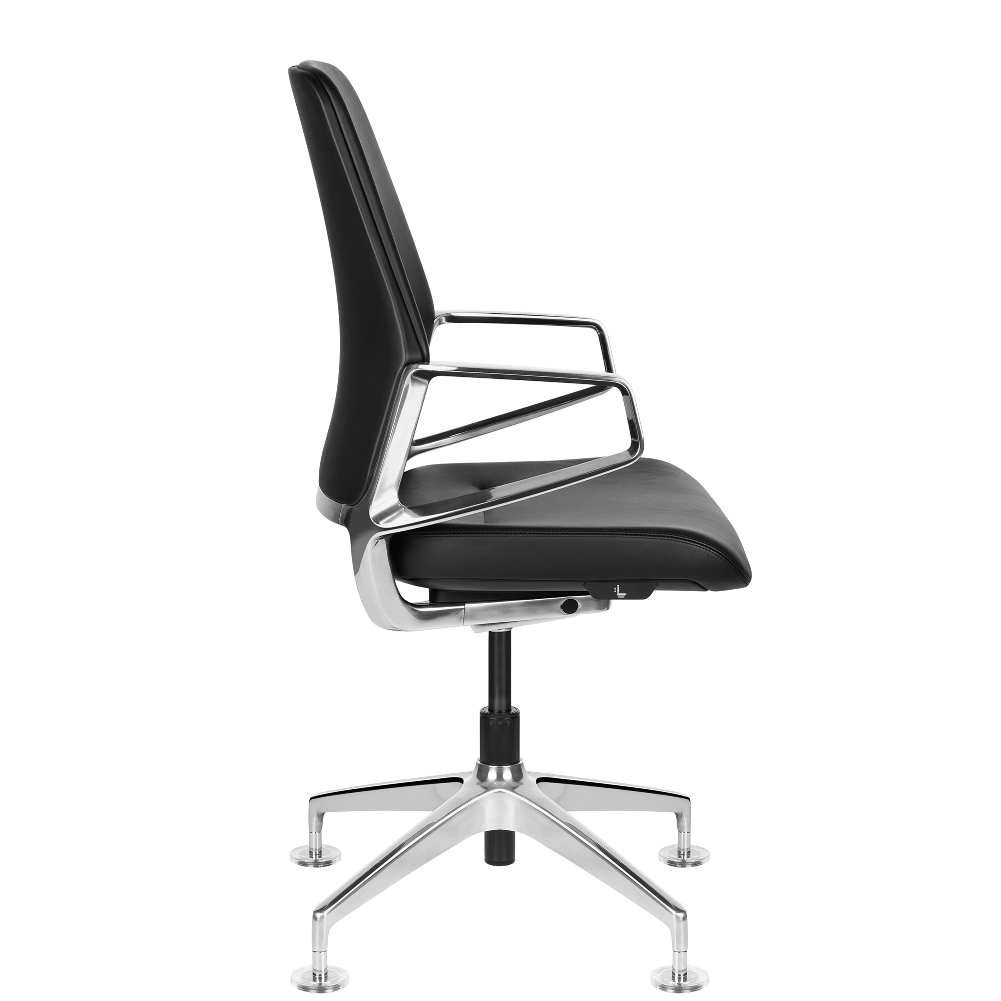 ARICO-E1 Président de conférence | Croix en aluminium rotatif de 4 pieds, noir - 7 Main Image