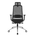 FILO-A 2.0 office swivel chair with headrest | Lumbar support, mesh back, black - 5 Thumbnail Image