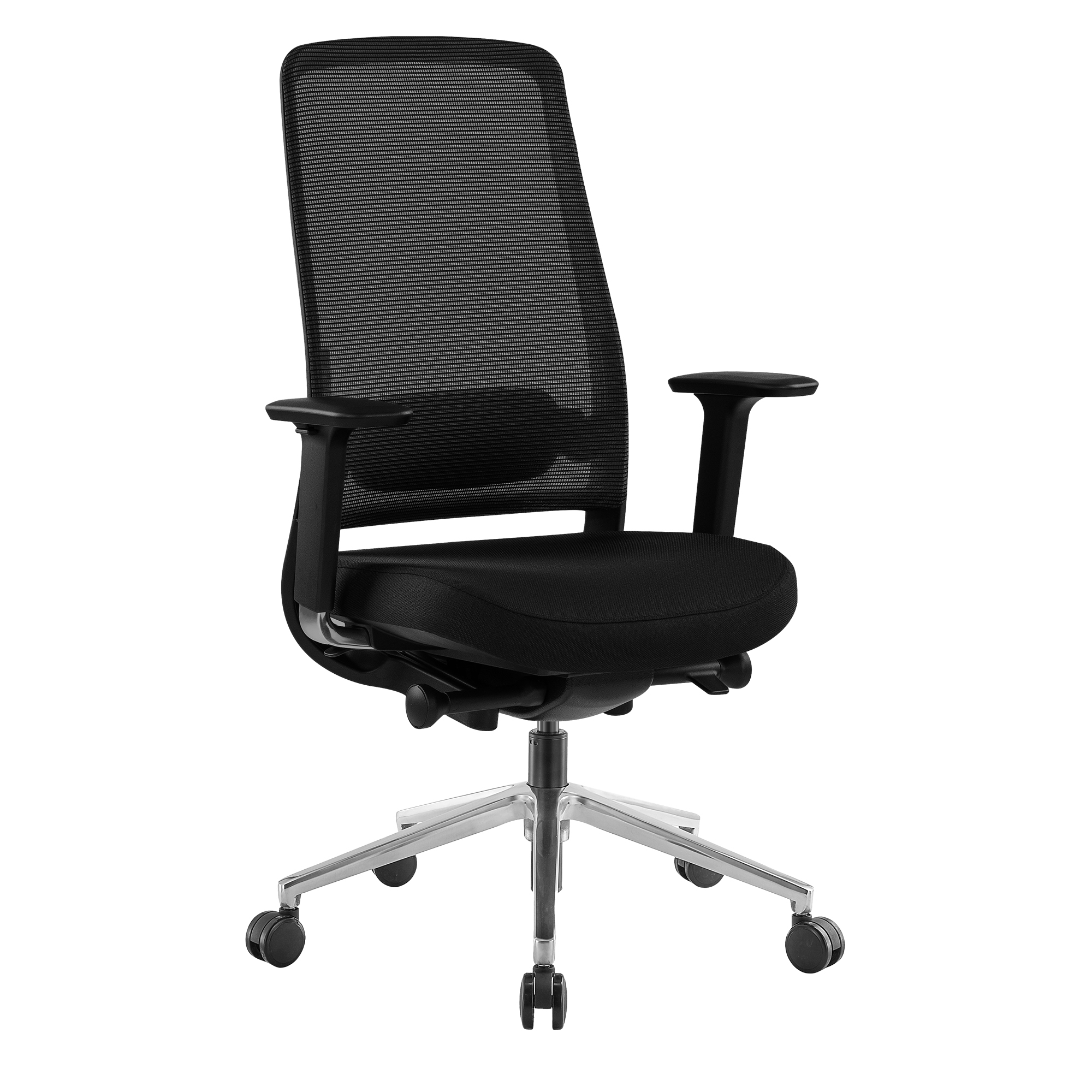 FILO 2.0 Bürodrehstuhl | Premium-Drehstuhl, Lordosenstütze, Netzrücken, 4D-Armlehnen, Schwarz - 1 Main Image