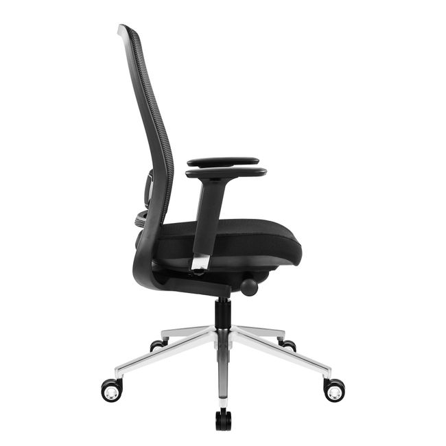 FILO 2.0 Bürodrehstuhl | Premium-Drehstuhl, Lordosenstütze, Netzrücken, 4D-Armlehnen, Schwarz