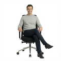 FILO 2.0 Bürodrehstuhl | Premium-Drehstuhl, Lordosenstütze, Netzrücken, 4D-Armlehnen, Schwarz