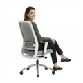 FILO 2.0 Bürodrehstuhl | Premium-Drehstuhl, Lordosenstütze, Netzrücken, 4D-Armlehnen, Grau