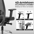 FILO 2.0 Bürodrehstuhl | Premium-Drehstuhl, Lordosenstütze, Netzrücken, 4D-Armlehnen, Grau - 7 Thumbnail Image