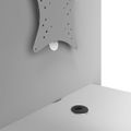 MEDIAWALL Tabella delle riunioni | Presentazione multimediale, supporto del monitor, socket integrato, 1932 x 1200 mm, grigio perla - 3 Thumbnail Image
